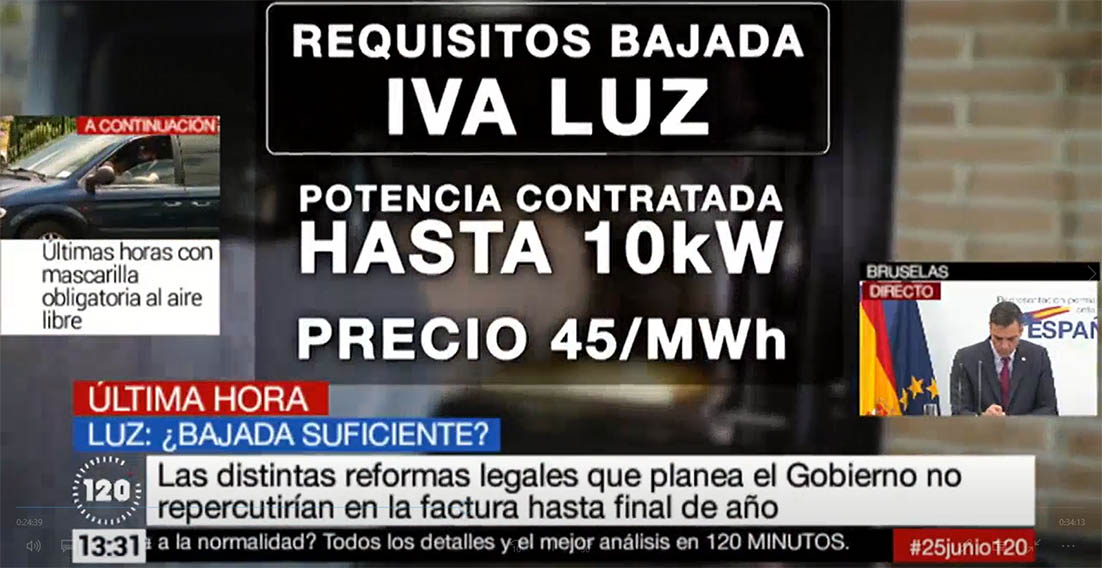 requisitos IVA de la luz