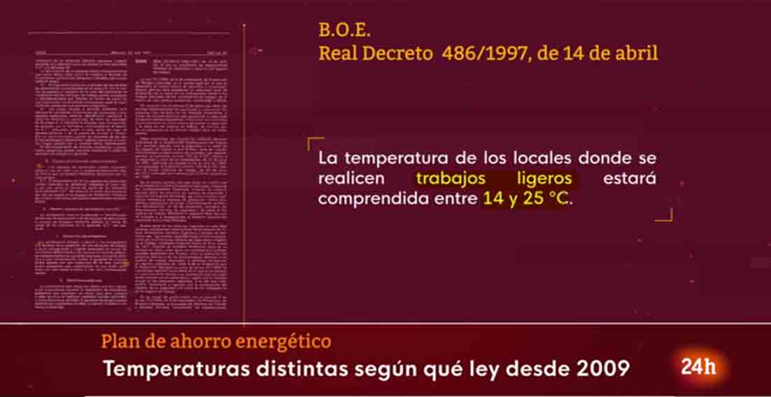 decreto temperatura trabajo