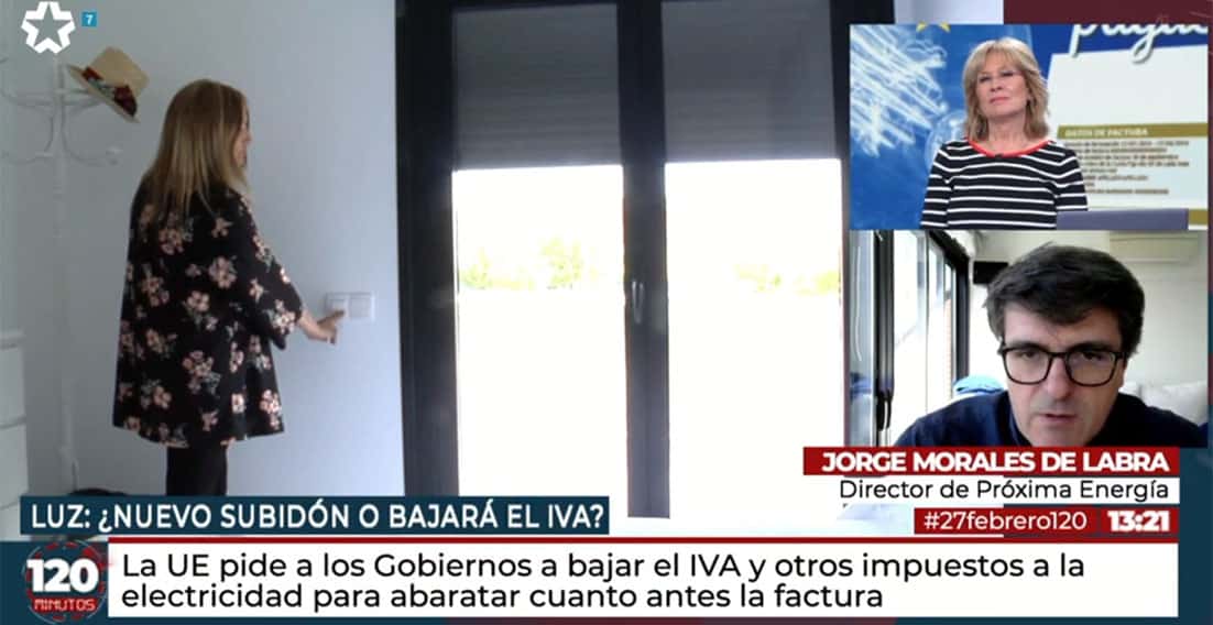 ¿Y ahora qué pasa con los impuestos de la luz? ¿Podría volver a bajar el IVA? - 120 minutos de Telemadrid (27 de febrero de 2024).