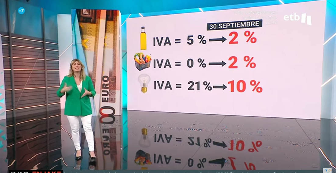 ¡Llegan las rebajas del IVA! (y también al de la electricidad) - En jake de EiTB (1 de julio de 2024).